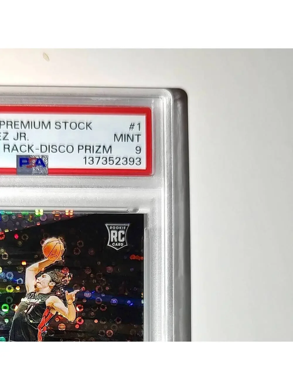 Jaime Jaquez Jr. 2023 Panini Hoops Premium Attack the Rack #1 Disco Prizm PSA 9